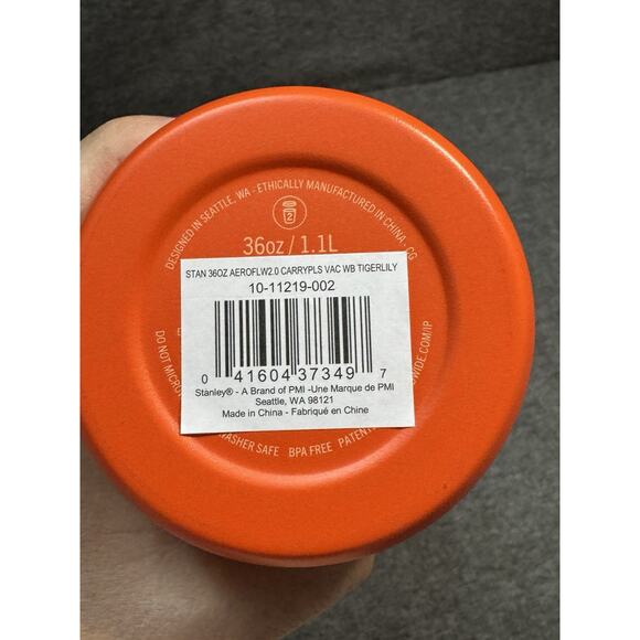 STANLEY Aerolight IceFlow Bottle Cap and Carry Wide Mouth 36 oz Tigerlily Orange - Picture 7 of 7